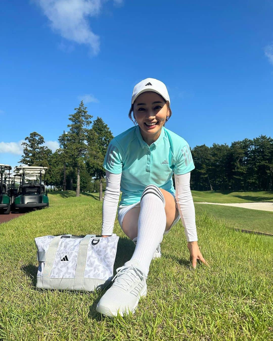 大堀貴子のインスタグラム：「ゼッドジー23 VENT 夏は、メッシュ素材で通気性抜群に😍  @adidastokyo  @adidasgolf  #ゴルフ女子 #ゼッドジー23 VENT #ゴルフ好きな人と繋がりたい」