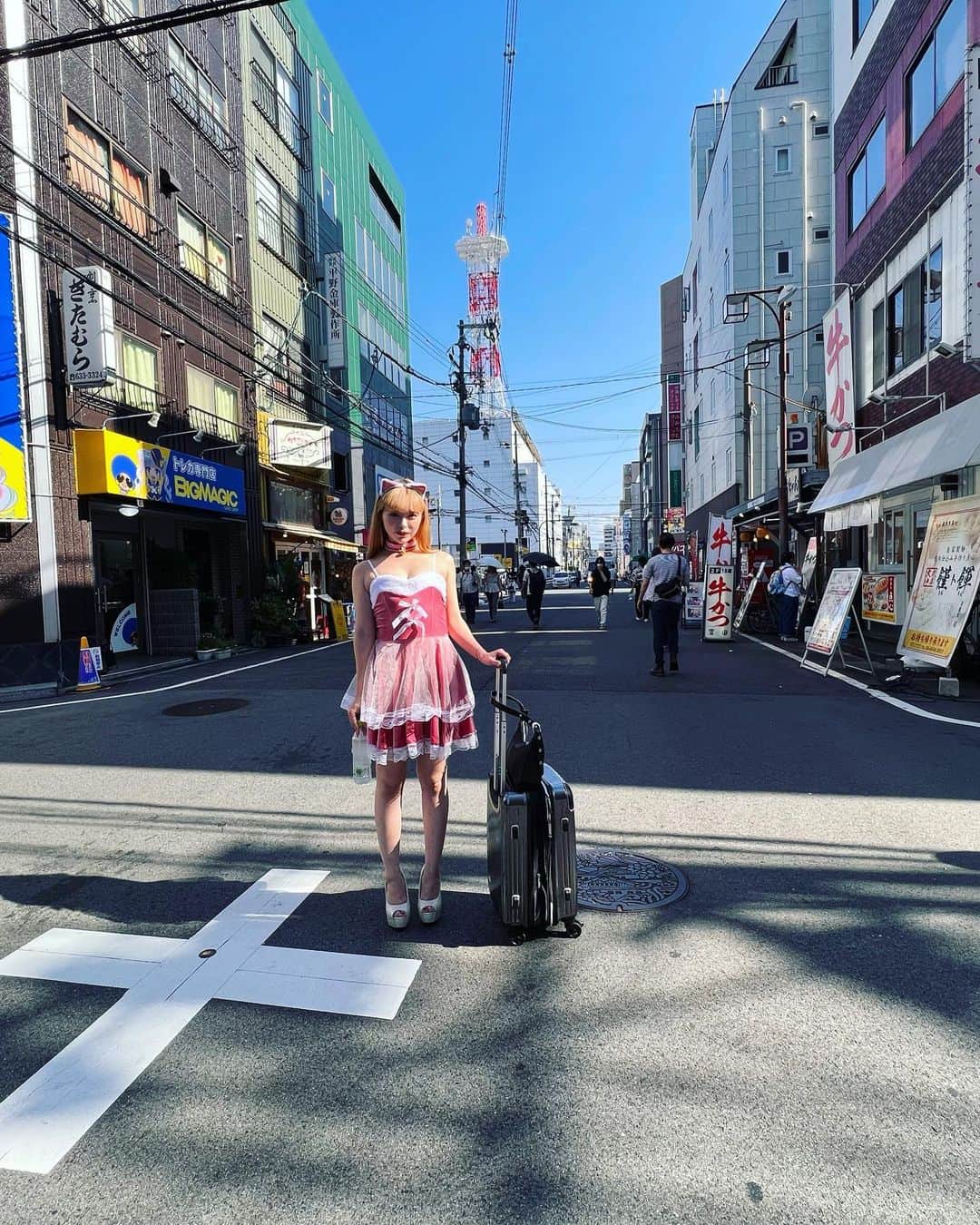小倉由菜さんのインスタグラム写真 - (小倉由菜Instagram)「大阪の街中で  #猫🐈  #恥とかそういう概念ない #とにかくまぶしい」7月22日 18時41分 - ogura_yuna