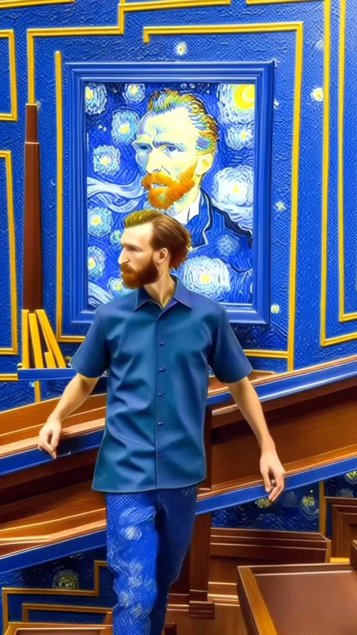 ぞのさんっのインスタグラム：「Van Gogh🎨 × Ai ✒️🤣 ・ 💻 @justmdmz  👤 @zono.sann  📷 @tangmovpd  📍 @vangogh.experience _ Singapore ・ Please comment your question ^ ^  If you like, I’d be happy if you could share and save it! ・ #videotips #filmmakers #creative #creativevideo#broll#artwork #vfx #stablediffusion #ai  #iphone #動画 #動画編集 #動画制作 #動画撮影 #映像 #カメラワーク#旅行 #tiktok #singapore #visitsingapore」