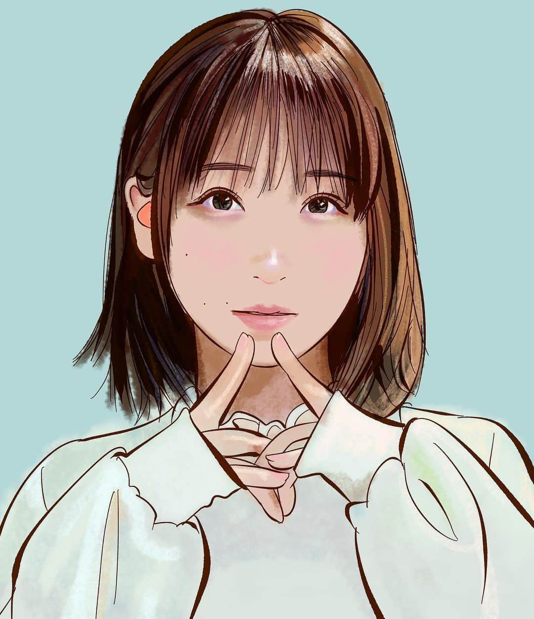 てらりんさんのインスタグラム写真 - (てらりんInstagram)「『伊織もえさん(@moe_five )』  #イラスト #イラストレーション #コスプレイヤー #グラビアモデル #伊織もえ #illustration #portrait #art #drawing #cosplayer #bikinimodel #moeiori #moeeArt  #きゅるん」7月8日 11時13分 - terarin08