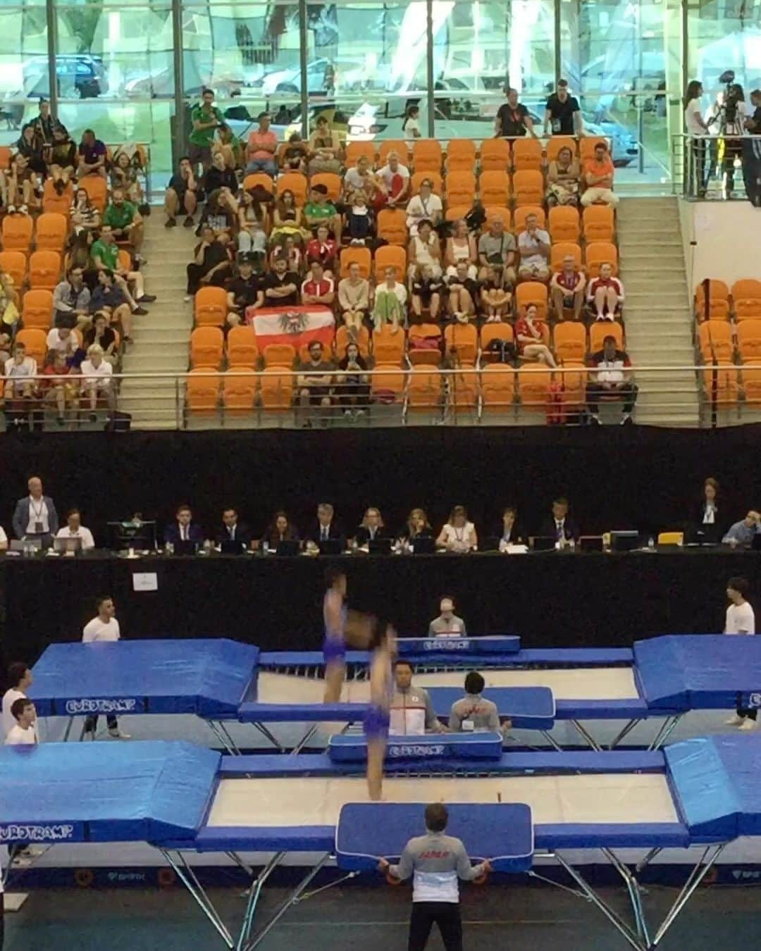 堺亮介のインスタグラム：「. 得意のシンクロは1位通過✨ 明日は忙しくなりそうだ！  total 52.780  #trampoline #トランポリン #ワールドカップ #worldcup #ポルトガル #portugal #コインブラ #coimbra #シンクロ #synchro #日本代表 #teamjapan #ノーハンドパイクトリフィス」