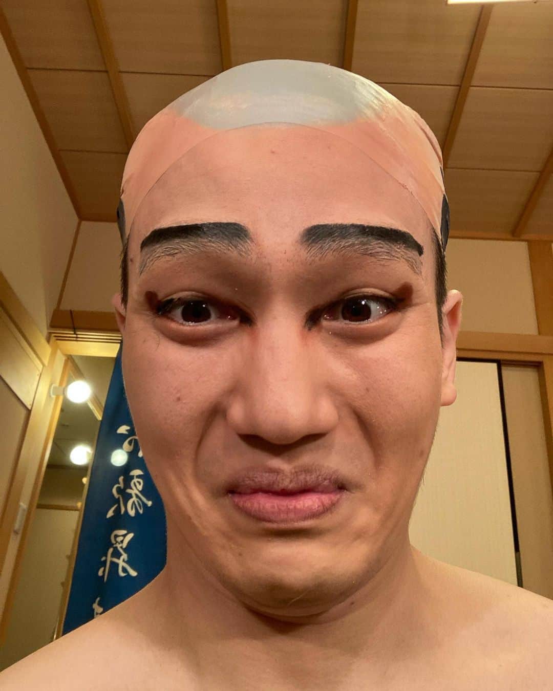 中村歌昇 のインスタグラム：「め組の喧嘩。 #歌舞伎 #kabuki #歌舞伎座 #makeup #メイク #中村歌昇」