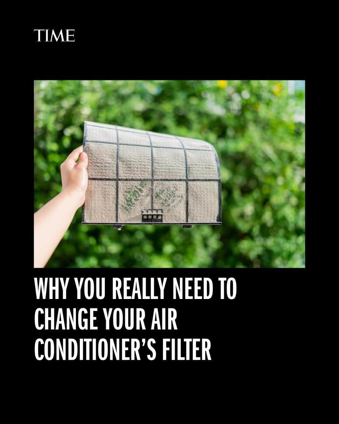 TIME Magazineのインスタグラム：「The average person in the U.S. spends 90% of their time inside, meaning indoor air quality can have a significant impact on overall health and well-being.   But many people overlook one common contributor to indoor air quality: air conditioning, which the vast majority of U.S. homes use in some form.  Air conditioners can enhance air quality by regulating temperature, reducing humidity levels, and improving filtration. On the flip side, a dirty system can degrade air quality.  At the link in bio, learn how to avoid AC-related health risks and improve the quality of the air you breathe.」
