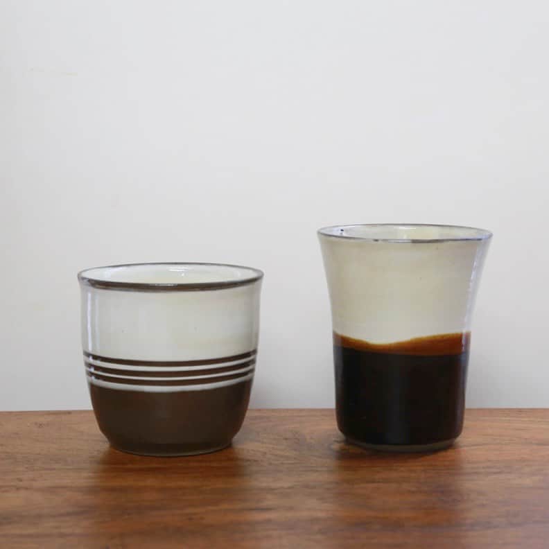 moyaisさんのインスタグラム写真 - (moyaisInstagram)「小鹿田焼・坂本浩二さんの焼酎コップと黒木昌伸さんのフリーカップです。飴色と白化粧土の掛け分けが美しいカップ。どちらも色々な使い方ができそうです。  #yaora #美しい暮らしの良品  #大分 #小鹿田焼 #坂本浩二窯  #黒木昌伸窯 #カップ」7月8日 19時18分 - yaora.life