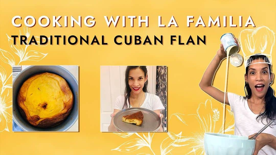 ダナイ・ガルシアのインスタグラム：「Let’s make a flan TOMORROW! 🍮 I’ll be going IG -LiVE  at 10am PST - 12noon CST - 1pm EST  Trust me - It’a so easy & delicious  Get your ingredients and I’ll see you in my kitchen! 👩🏻‍🍳 · a 14oz can (400g/300ml) condensed milk · whole milk (300ml, tip: use the condensed milk can to measure) · 5 eggs · 1 tsp vanilla · 1/2 cup sugar Lastly - have a sealed oven safe bowl ready!  Cooking with la Familia Familia is Back! 👩🏼‍🍳  #cooking #lafamilia #comunidad #danaygarcia #herewego #weareback #tvshow #podcast #funtimes #surpise #love #light #july #new #month #letdothis #rubenblades #music #latinos #comunidad #salsa #pedronavaja #panama  Never forget the magic  Produced @tihproductions」