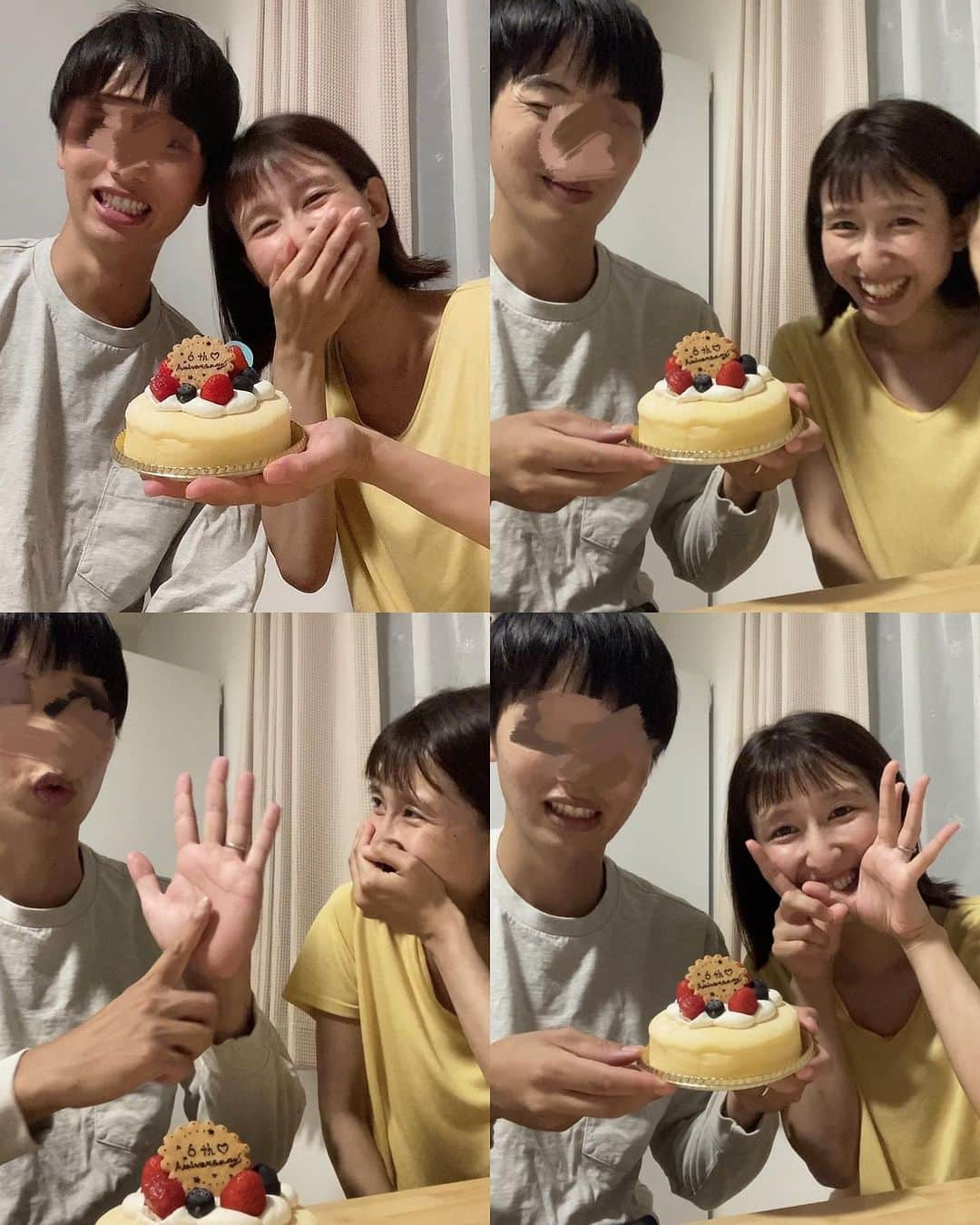 砂川陽香さんのインスタグラム写真 - (砂川陽香Instagram)「我が家では毎年#七夕🎋 は#結婚記念日 なので もう寝る直前って時に久々にツーショ撮りました👫  6年前のこの日は#七夕婚 の人が めっちゃいて#婚姻届 出すの混んでたな~😌  あきちゃんはもう6年か､､､！って感じだったけど 私的にはこの6年間色々あったし 毎日目まぐるしくて8年くらい経ってる感覚😵‍💫  ともあれひとまず6年間お疲れさま🍻 そして7年目もよろしくねん~😘 いつもありがと🫶🏻  ㅤㅤㅤㅤㅤㅤㅤㅤㅤㅤㅤㅤㅤ #記念日ケーキ #米粉ケーキ#6周年#結婚6周年 #結婚記念日ケーキ #チーズスフレ#夫婦で #ツーショ#夫婦写真」7月8日 22時26分 - hirokattsunnnn