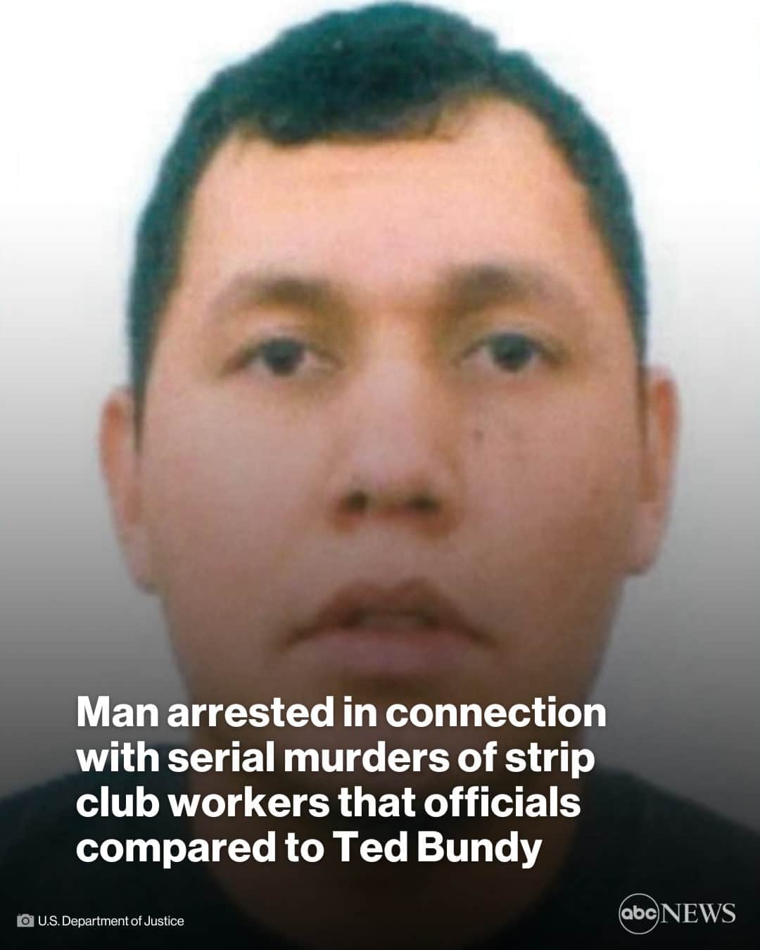 ABC Newsのインスタグラム：「A man has been arrested in connection with serial murders targeting strip club workers who were all found dead in hotel rooms. Investigators said their suspect's profile was "very similar" to Ted Bundy.  Tap link in bio for more. #California #TedBundy #news」