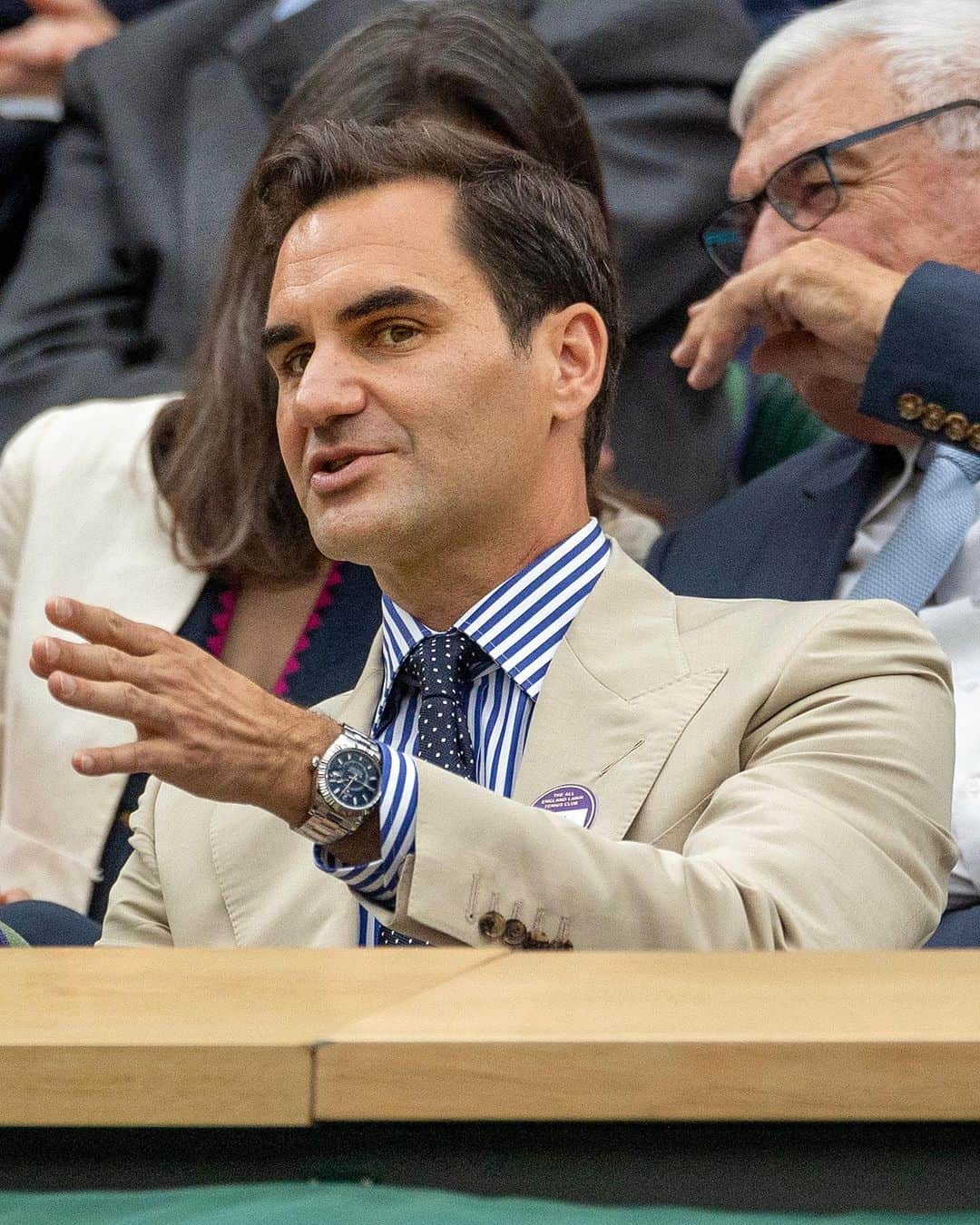 GQさんのインスタグラム写真 - (GQInstagram)「@RogerFederer showed off another brand-new @Rolex at Wimbledon. Get a closer look at the watches spotted in the stands—and on the court—at the Grand Slam and beyond this week at the link in bio.」7月8日 23時03分 - gq