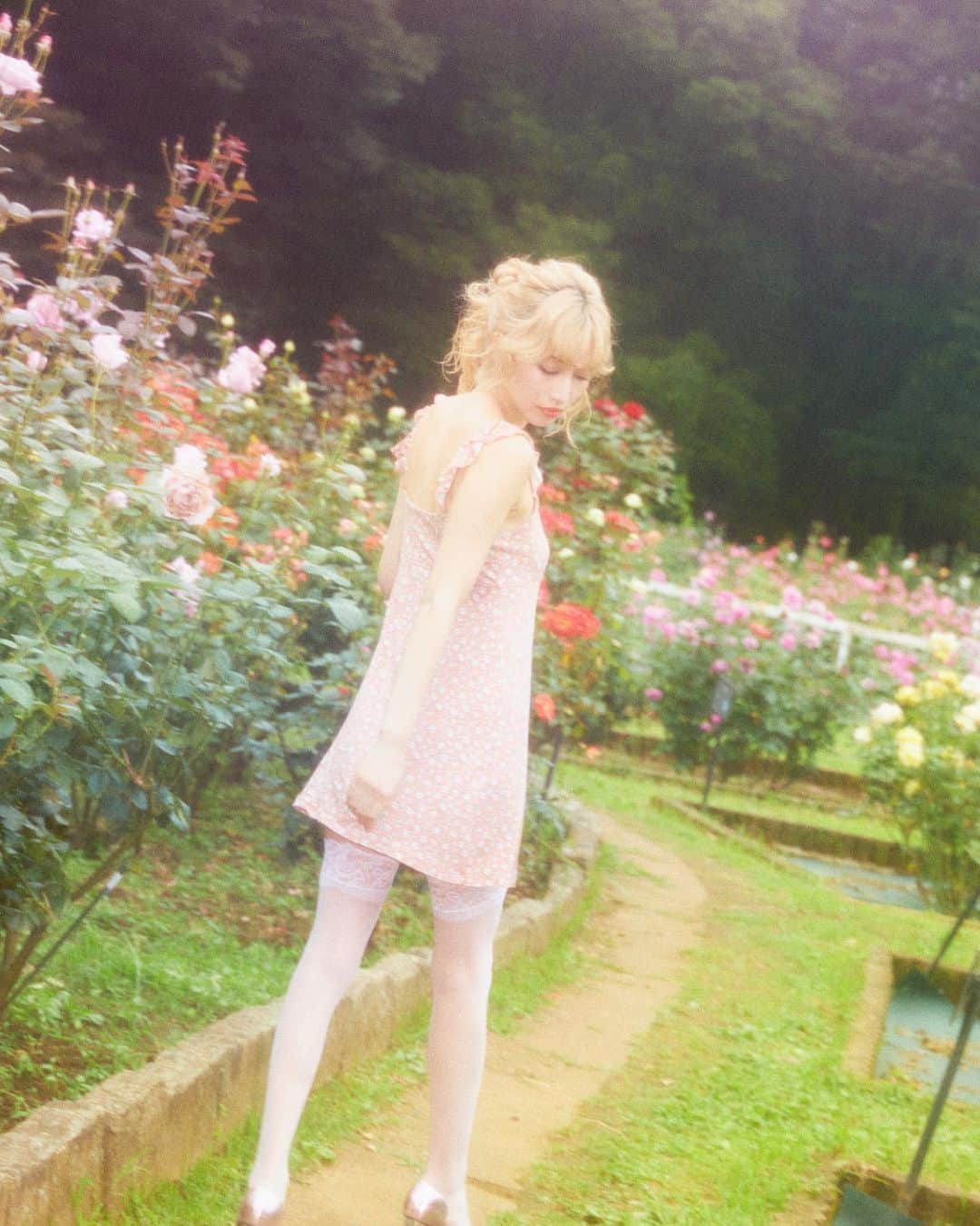 山本ソニアさんのインスタグラム写真 - (山本ソニアInstagram)「🌹🩰　 Brigitte Bardot summer vibe   merci photo @kisimari_love  h&m @ayato_i_am  stylist @kumeyuna   #photography #tokyomodel #rose #brigittebardot #blondhair」7月8日 23時15分 - soniann0505
