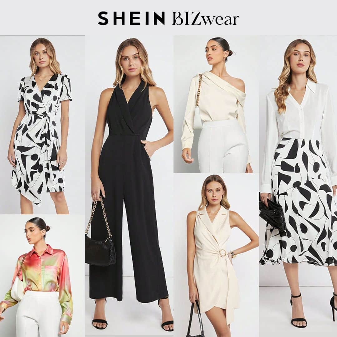 SHEINのインスタグラム：「Promote your work wardrobe with premium fabrics and elegant designs that dominate the boardroom 🏢💼  🔎17644488 17528729 17525762 17528735 18314056  #SHEINBIZwear」