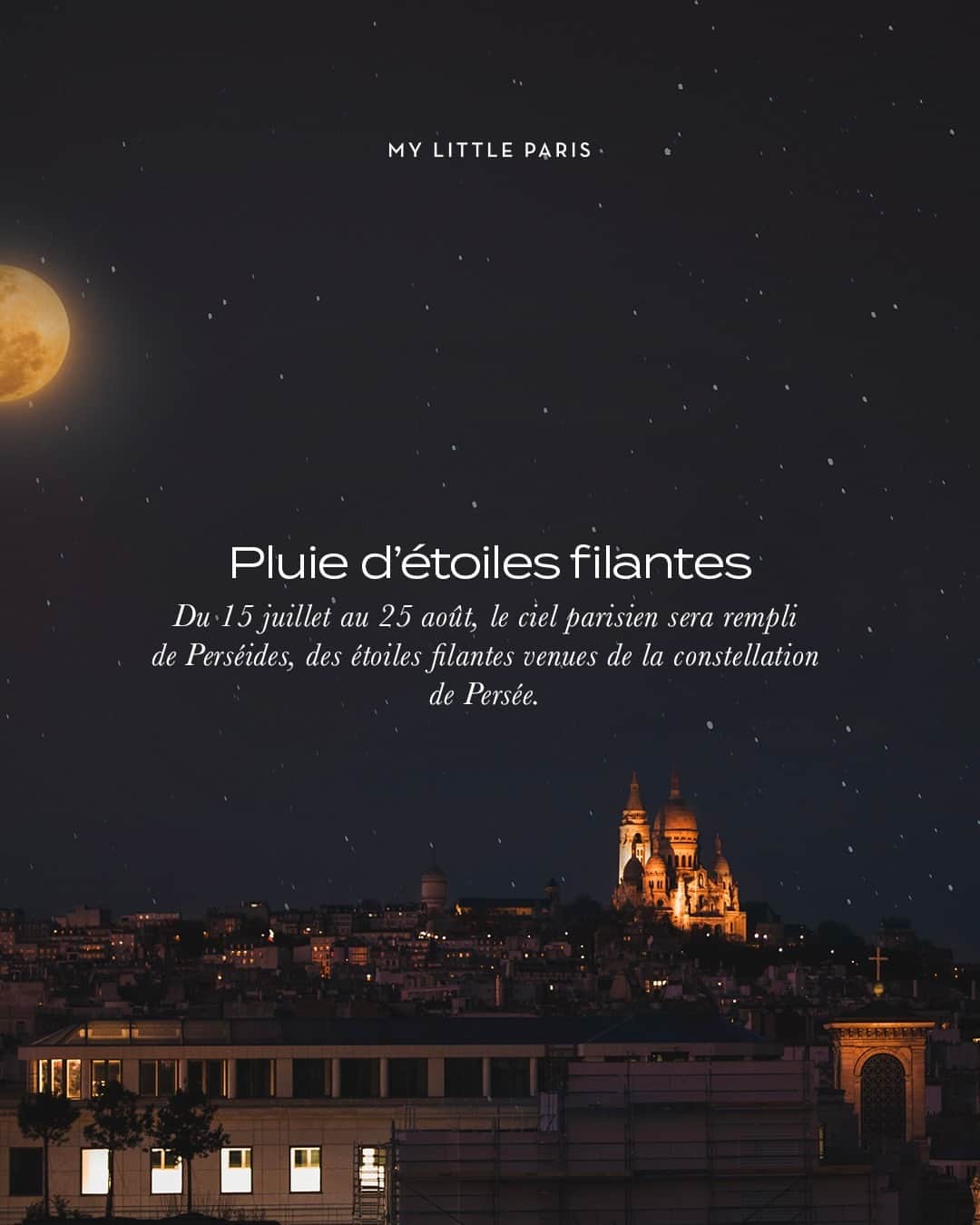 My Little Parisのインスタグラム：「Guillaume Apollinaire a dit “il est grand temps de rallumer les étoiles”, et Paris les ralluma. Avec qui allez-vous admirer le spectacle ? 🇬🇧: Guillaume Apollinaire said "it's high time to turn the stars back on", and Paris did. Who are you going to see the show with? (📸: Justin Chrn)」