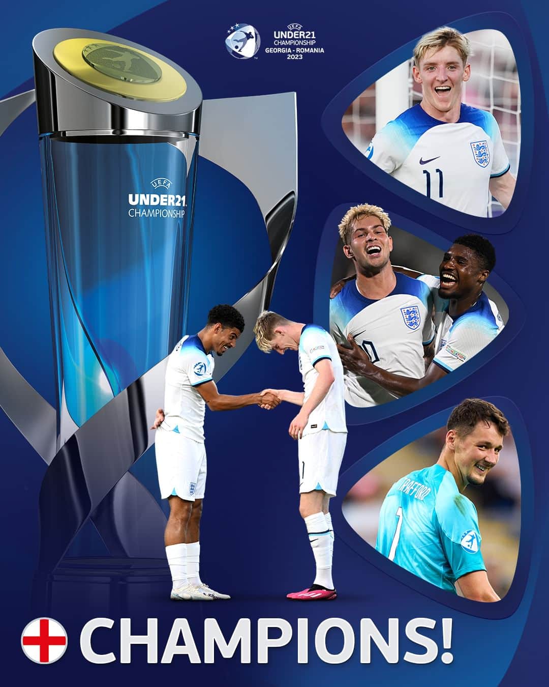 UEFA.comのインスタグラム：「🏴󠁧󠁢󠁥󠁮󠁧󠁿🏆 England are #U21EURO champions! 👏👏👏」