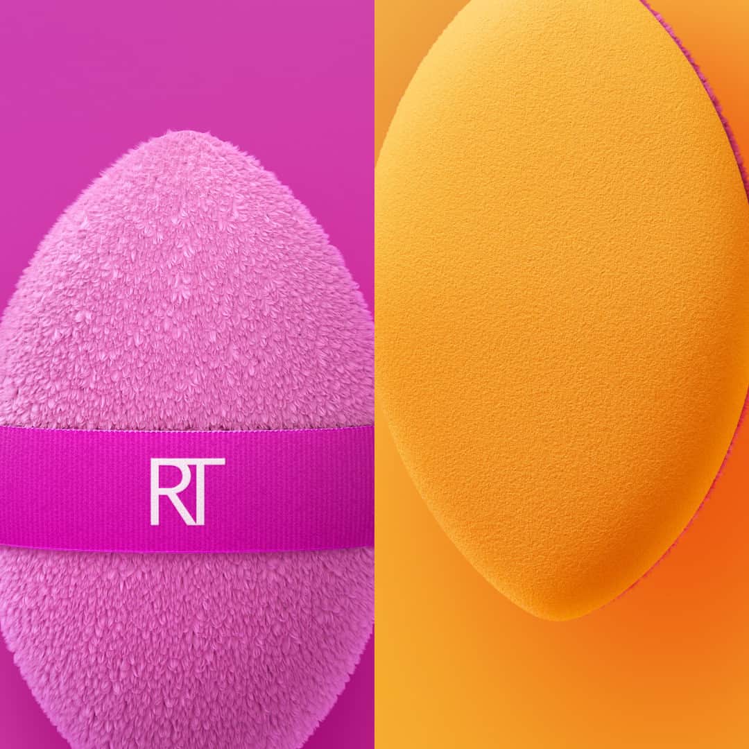 Real Techniquesのインスタグラム：「CALLING ALL PUFF LOVERS 📢  It's time to vote - are you team PINK 💗 or team ORANGE🧡?   Not sure yet? Find the Miracle 2-in-1 Powder Puff exclusively at @ultabeauty!」