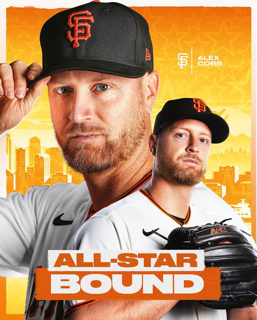 サンフランシスコ・ジャイアンツのインスタグラム：「OFFICIAL: Alex Cobb has been named an All-Star for the first time in his career ⭐️」