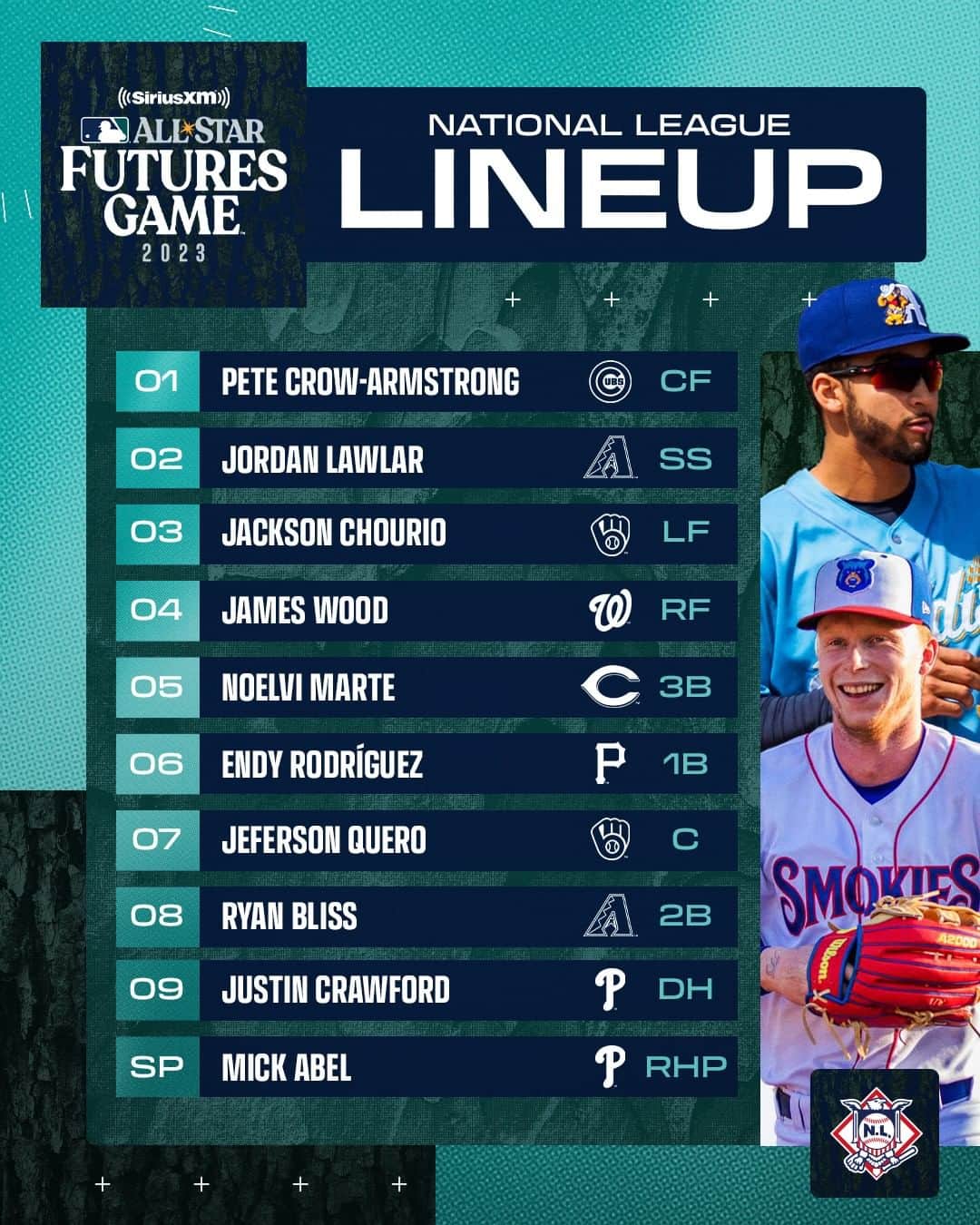 MLBさんのインスタグラム写真 - (MLBInstagram)「The #FuturesGame lineups are here. 🤩  Catch the stars of tomorrow TONIGHT at 7 pm ET on @peacock.」7月9日 5時28分 - mlb