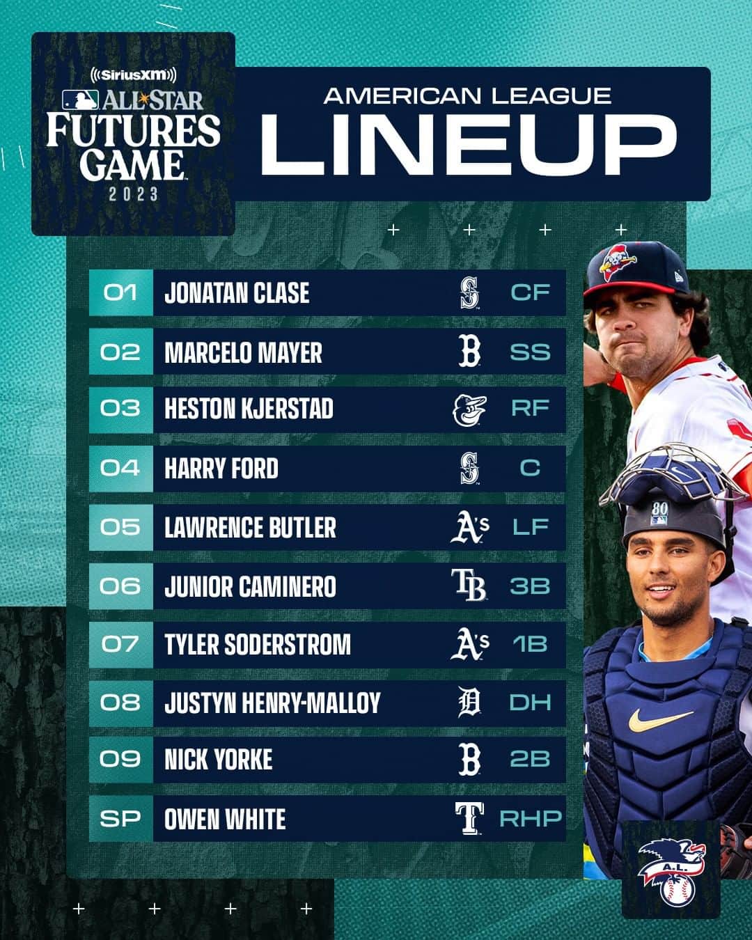 MLBさんのインスタグラム写真 - (MLBInstagram)「The #FuturesGame lineups are here. 🤩  Catch the stars of tomorrow TONIGHT at 7 pm ET on @peacock.」7月9日 5時28分 - mlb