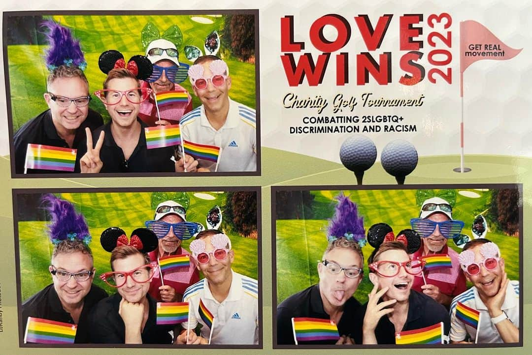 ジェフリー・バトルのインスタグラム：「Such a fun day of golf!  #lovewins @getrealmovement @daupher @acee416 #gayhockey #somersby」