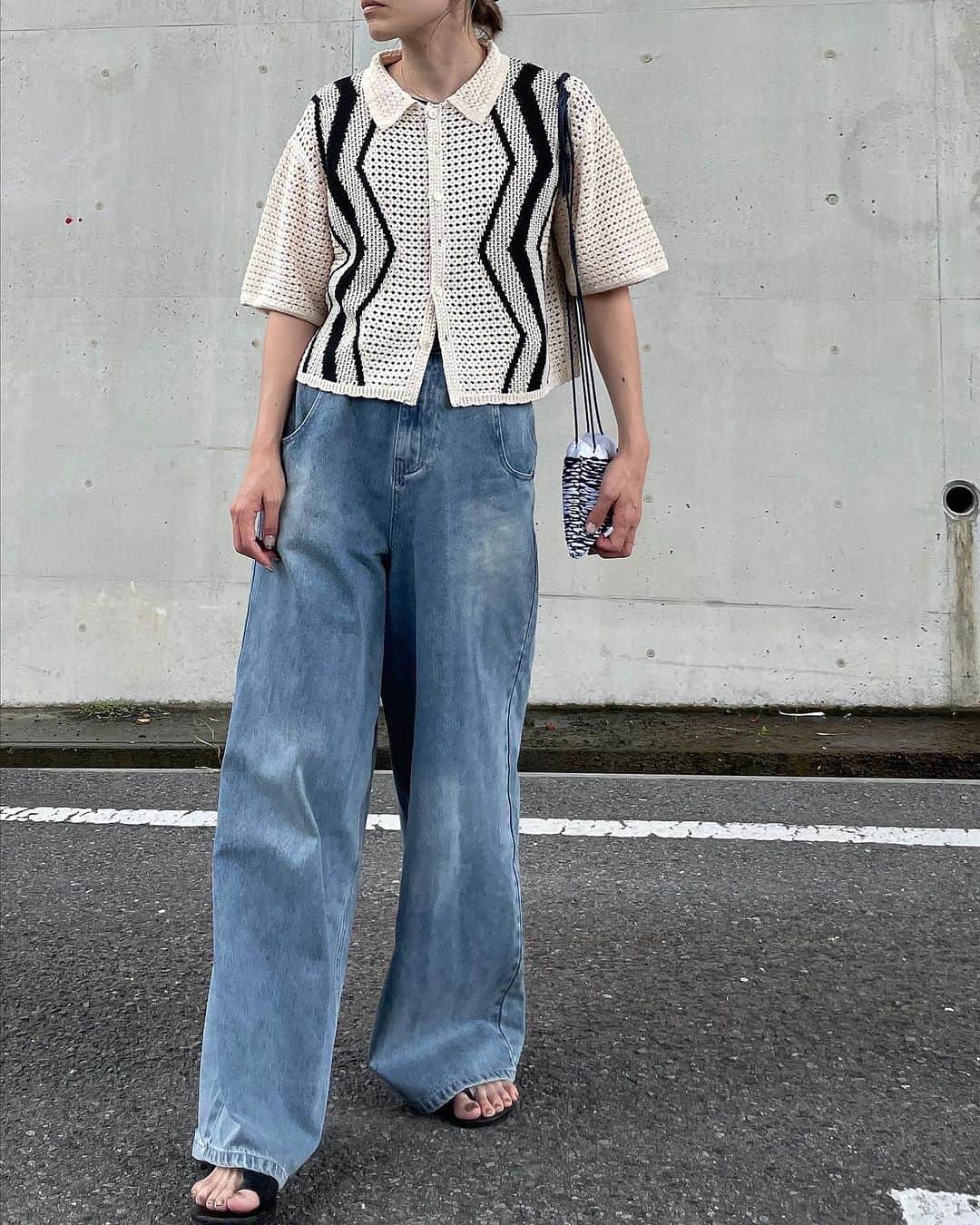 Mie Kawanoさんのインスタグラム写真 - (Mie KawanoInstagram)「最近knit素材topsが 好きすぎてマイブーム♡」7月9日 8時32分 - cota_ra