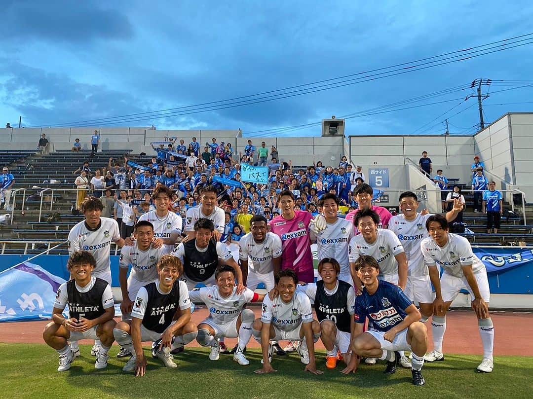 森勇人のインスタグラム：「vs YSCC横浜　2対1 アウェー初勝利🎉 最高のゲームでした。内容はもっと良くしていくし、俺のパフォーマンスももっと上げる。 何より次のゲームが大事。 ホームで連勝しましょう⚽️  いつも熱い応援本当にありがとうございます🔥🔥🔥  #影山さんいつも素敵な写真ありがとうございます #スパイクサポート #河添」