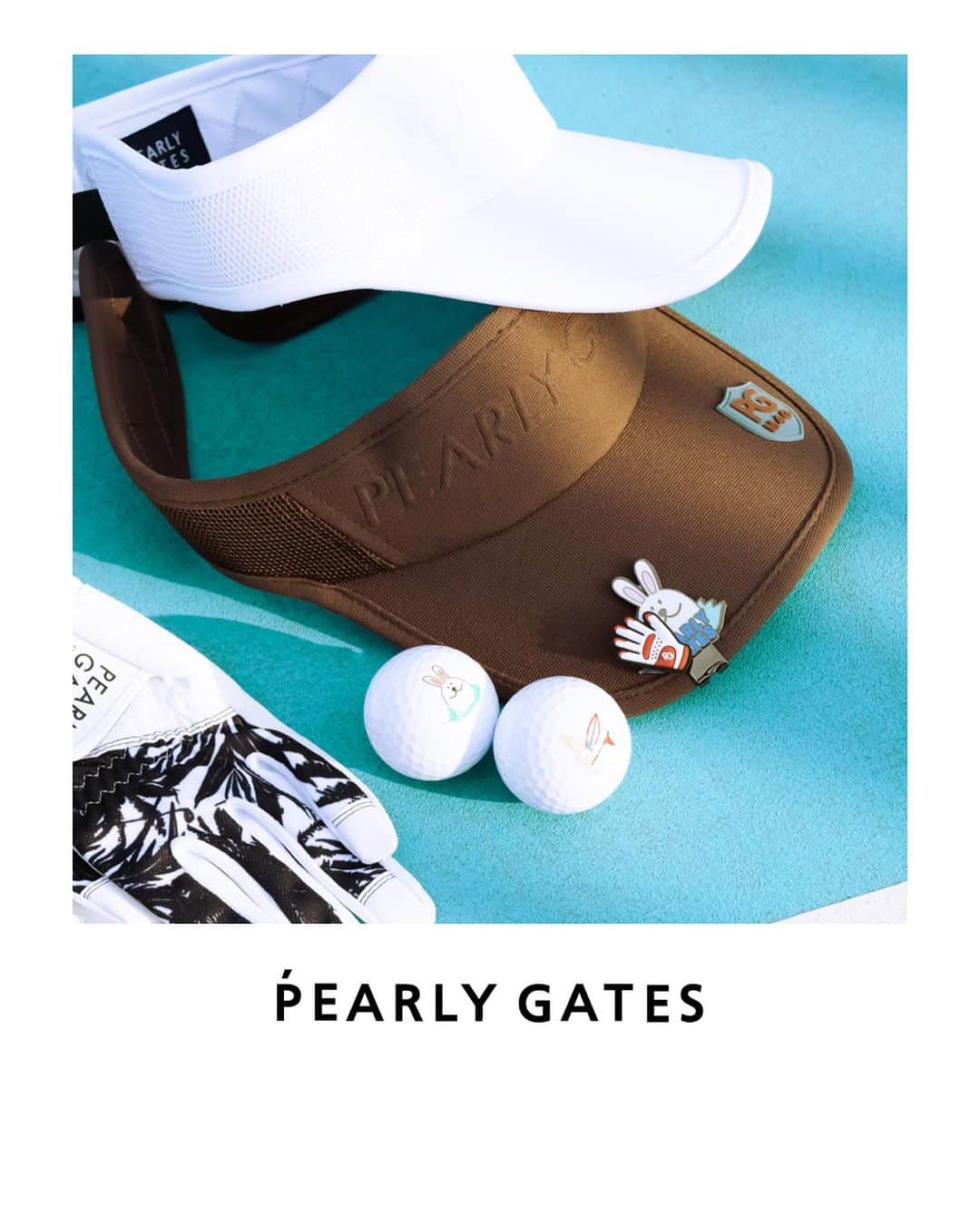 のインスタグラム：「Items to add color to your summer rounds.  #pearlygates#summercollection#golf #golffashion#golfstyle#summeraccessories#summer23#パーリーゲイツ#ゴルフ#ゴルフウェア#ゴルフファッション」