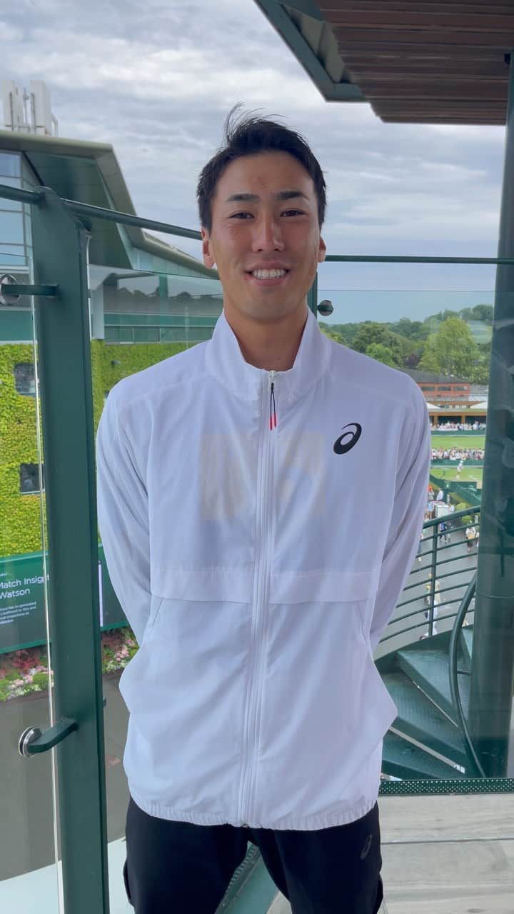 綿貫陽介のインスタグラム：「Wimbledon沢山の応援本当ありがとうございました。 修行しに日本に一度帰ります。」