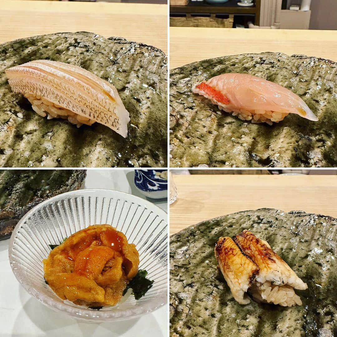 あだち理絵子さんのインスタグラム写真 - (あだち理絵子Instagram)「#美食家　の @daisukeshi  におススメいただいたのはっ  #西九条　にオープンして間もない  #鮨やしま @tsubasa.sushi65   あのミシュラン店 #さえ㐂  で修行された矢嶌さん！  こんな場所で？ この雰囲気で？は あったけど　さすがっ 味は抜群。  なんやろ、私が対峙してきた職人の中では珍しいタイプ  ゆとり？抜け感？ 商売気ない感？ 原価考えず仕入れてしまいました感です😆 実際はめちゃ吟味されて、でも代金に見合わない良いやつ仕入れてしまってるので客にはたまらんやつw  絶対お得。  シャリは私には酢のあたりが弱冠強めに感じましたが、  握り具合、最っ高！  シャリがふんわり粒立ち ネタの重さで沈むやつ。  コース全てのストーリーも ちゃんと職人の感性が光ってました。  これは 今度ヤバい店です。  #リピ決定  #美食家#美食会#食スタグラム」7月9日 21時45分 - adachi.rieko