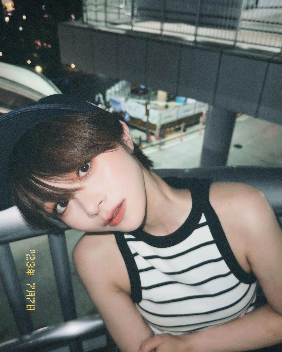 荒谷柚風のインスタグラム：「. @chico__official___   のセールがやってて買ったアメスリタンク、めちゃくちゃ可愛い🫶🏻  パッドが入ってるから下着を気にせず着られるよ🤧 . . 骨スト(だと思う)の一生健やかで逞しい二の腕と肩、どうにかなりませんか」