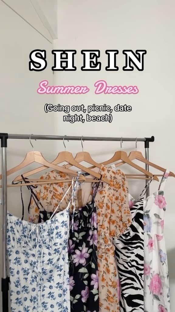 SHEINのインスタグラム：「@kitten.jpg_ is racking up summer dresses to stay slaying haul SZN long 👗💃 Where would you wear these finds? 👇  🔎2800221 13966058 14451680 9973802 14031956  #SHEIN #SHEINforAll #SHEINstyle #fashion #chic」