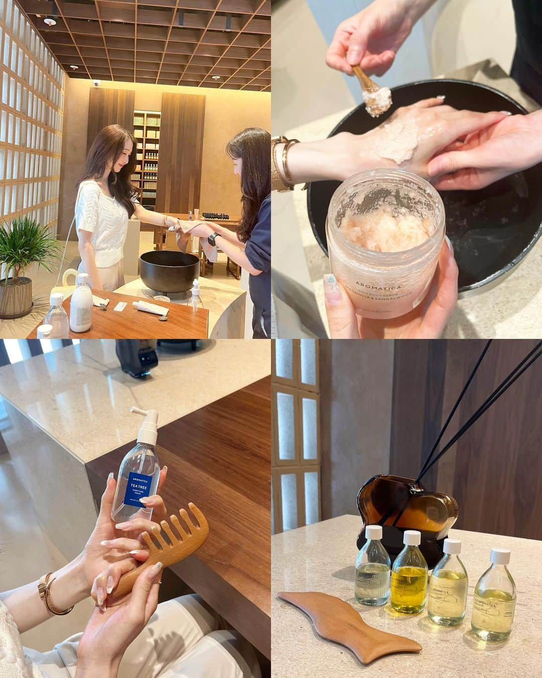 ANRIさんのインスタグラム写真 - (ANRIInstagram)「하우스 오브 아로마티카🪴 @aromatica.life in カロスキル♡  アロマティカの製品が揃うフラッシングストアへ🍃 頭皮とボディのカッサマッサージやスクラブ体験ができたり色々試しながらお気に入りを探せます♡  以前伺った時のことをお姉さんが覚えていてくださって🫶🏻とっても嬉しかった〜楽しかった〜癒された〜🤭☺️ 日本語も上手なのでおすすめです♡ @aromatica.jp #아로마티카 #하우스오브아로마티카 #aromatica #houseofaromatica #pr」7月9日 22時54分 - annnchannn