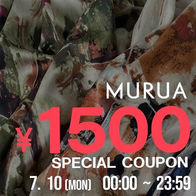 MURUAさんのインスタグラム写真 - (MURUAInstagram)「-- ZOZONEWS --  只今よりZOZOTOWNにて¥1,500 OFF クーポンプレゼント🎁  お得なこの機会に @murua_official のTOPのURLからチェックしてね✔︎  #murua #MURUA2023ss #MURUA2023spring #zozotown #coupon」7月10日 0時00分 - murua_official