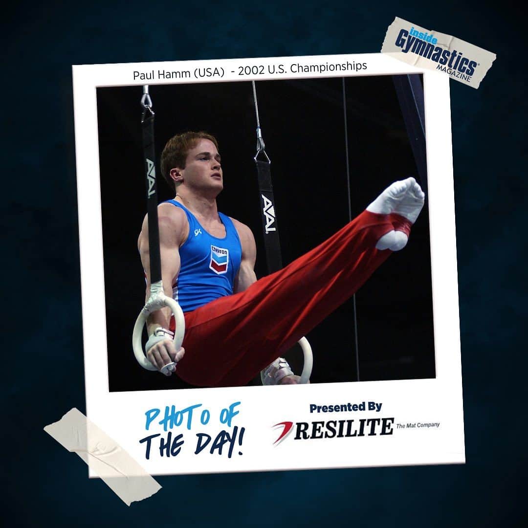 Inside Gymnasticsさんのインスタグラム写真 - (Inside GymnasticsInstagram)「Today’s Photo of the Day is brought to you by @resilitesportsproducts!   Pictured Here: Paul Hamm on rings at the 2002 U.S. Championships   📸 Lloyd Smith」7月10日 6時00分 - insidegym
