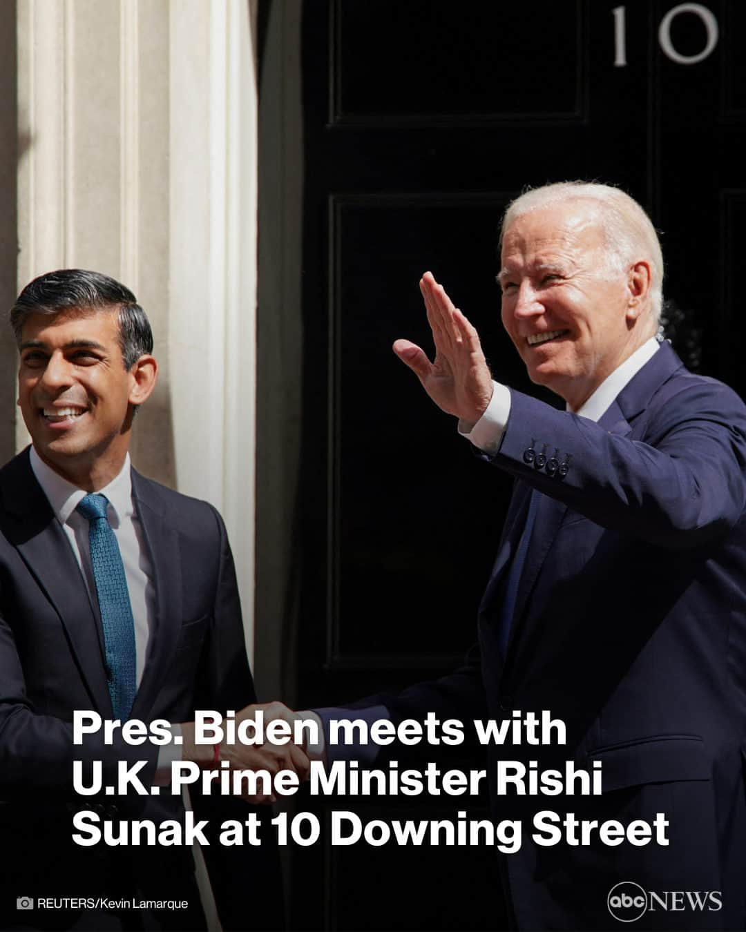 ABC Newsさんのインスタグラム写真 - (ABC NewsInstagram)「Pres. Biden meets with U.K. Prime Minister Rishi Sunak at 10 Downing Street in London before having tea with King Charles III at Windsor Castle. MORE AT LINK IN BIO. #NEWS #POTUS #JOEBIDEN #RISHISUNAK #UK #EUROPE #POLITICS #PRIMEMINISTER #LONDON #10DOWNINGSTREET」7月10日 19時00分 - abcnews