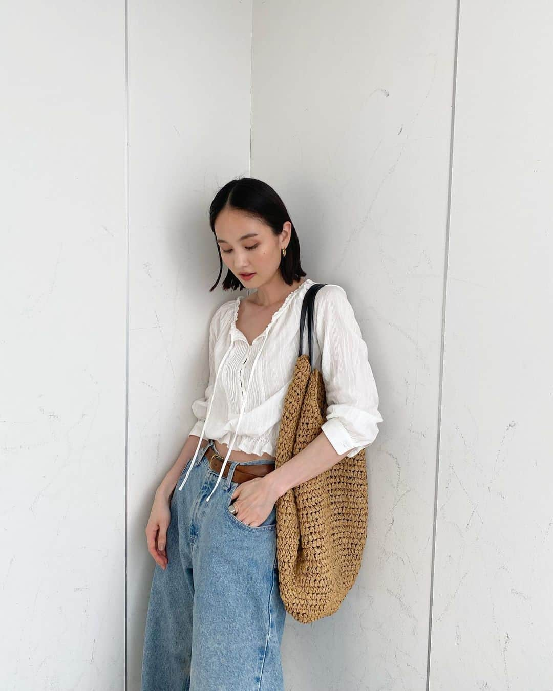 秦まり子さんのインスタグラム写真 - (秦まり子Instagram)「🫛  #thebarnnet #levis #silvertab #bananarepublic」7月10日 20時13分 - marikohata_