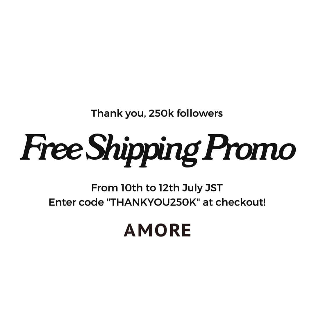 Vintage Brand Boutique AMOREさんのインスタグラム写真 - (Vintage Brand Boutique AMOREInstagram)「We have reached 250k followers🖤  To show our appreciation to all followers, we are offering worldwide free shipping until the end of day on July 12th JST.  Don’t forget to enter the code “thankyou250k” at checkout!」7月10日 11時32分 - amore_tokyo