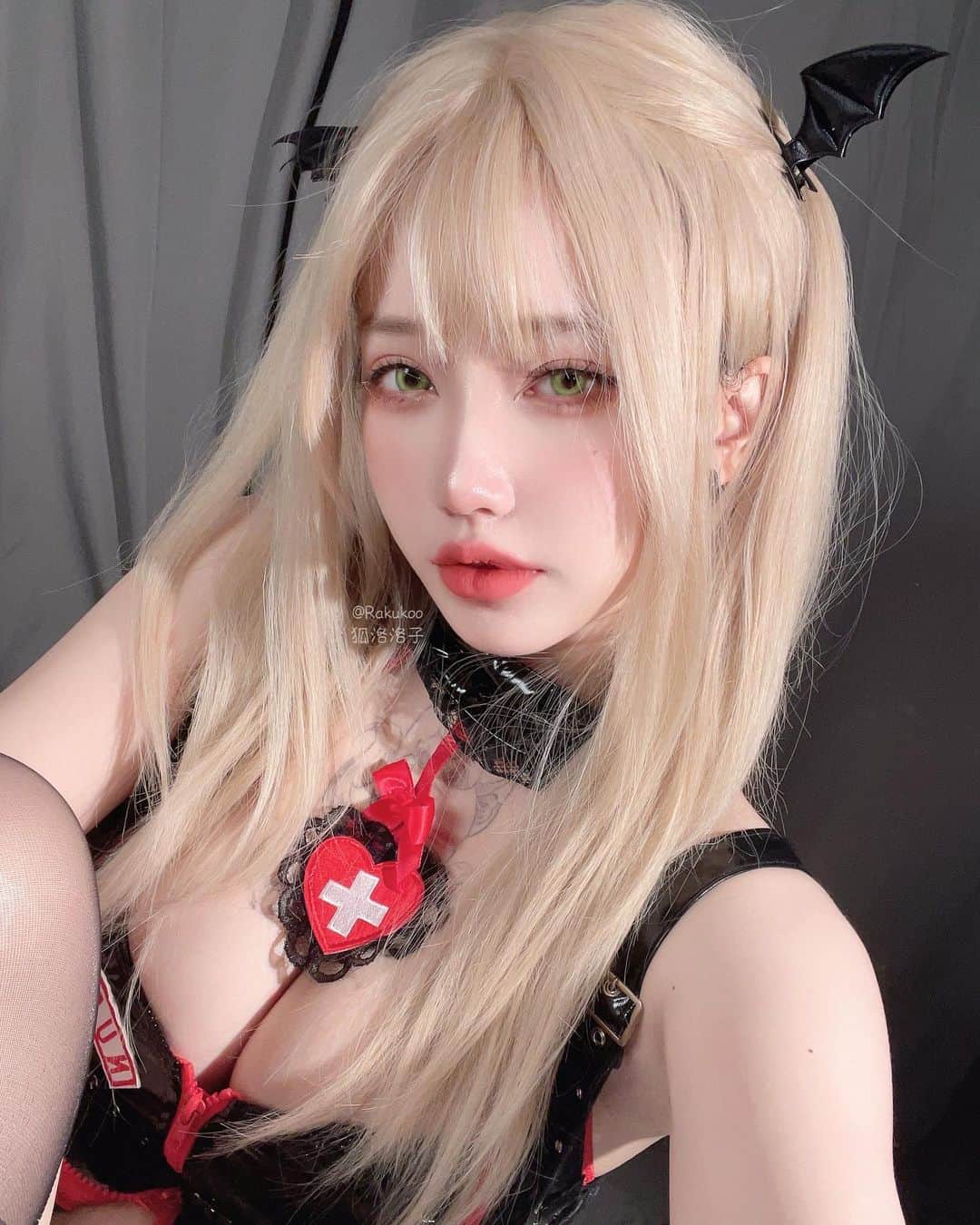 犬神洛洛子のインスタグラム：「Blonde Akuma🐈‍⬛」