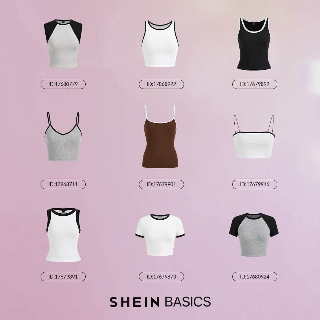 SHEINのインスタグラム：「Take your fits over the top in #SHEINBASICS essentials that look anything but basic 🖤  #SHEINBASICS」