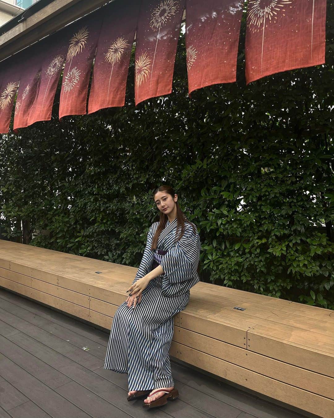 大西陽羽のインスタグラム：「七夕浴衣祭り有難うございました🎋💫 #源氏物語 #源氏物語浴衣 #加花 #kahana」