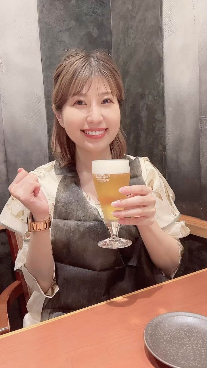 天野麻菜のインスタグラム：「ビール女子。3534」