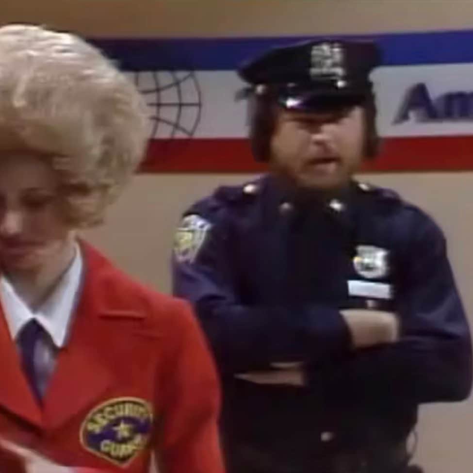 ブライアン・ウィルソンのインスタグラム：「November 27, 1976: Brian was the musical guest on Saturday Night Live – and also appeared in a sketch as police officer.  @nbcsnl #goodvibrations #loveisawoman」