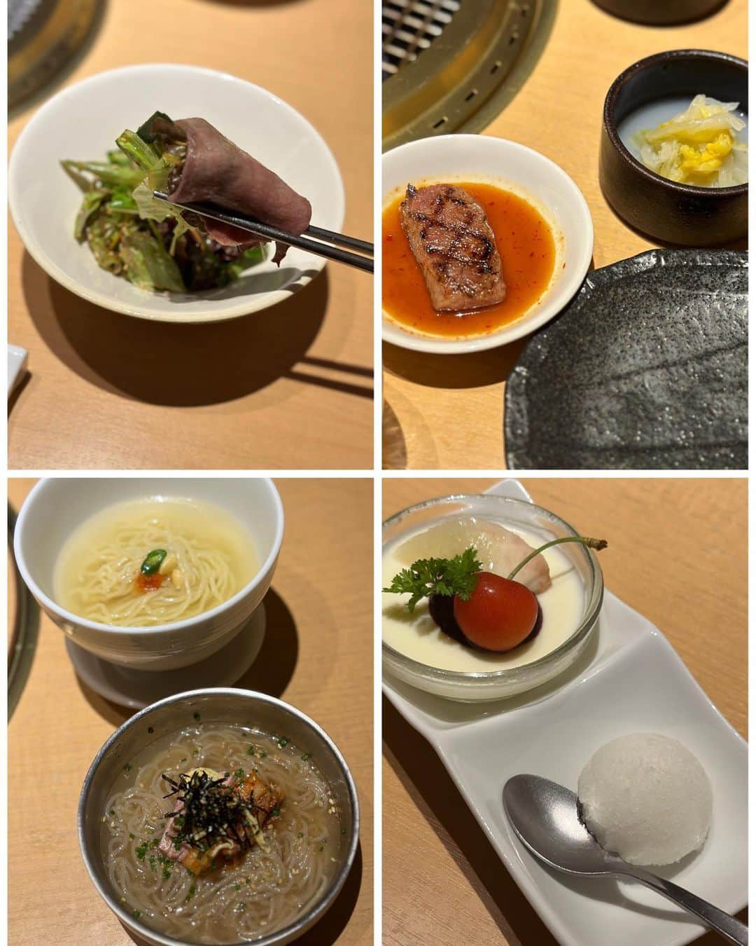 星那美月さんのインスタグラム写真 - (星那美月Instagram)「すごい美味しくて今までの韓国料理屋さんの概念を覆す様なおしゃれな韓国料理のお店を発見しました🍖  麻布十番にある味涎さん。  至高味涎おまかせコース 極  ✔︎アンジュ「スープ仕立ての参鶏湯」 ✔︎豚とキムチのポッサム ✔︎カンジャンケジャン ✔︎牛テールの塩焼き ✔︎季節の焼物「鰻」 ✔︎特選和牛の塩タンと韓国サラダ ✔︎「塩」特選和牛のシンシンとたまねぎの酢ダレ ✔︎「タレ」極上ハラミと自家製白キムチ ✔︎ホルモン ✔︎自家製鶏ガラスープの塩ラーメンor冷麺 ✔︎本日のデザート  個室もあってまったり落ち着けます😊鰻を網で焼いたのも初めて食べたし、ホルモンは脂を落として食べるんだけど食感がすごく面白くて大発見だし、デザートの大根のシャーベットは意外にもめっちゃ合ってて癖になりそうです🤤(大根のシャーベットが仕込みが1番手間がかかるんだとか…)  シャンパンマッコリも初めて飲んだけど美味しい！なかなか日本ではないそうですよ🤤🍾シャンパンとマッコリを割っているのではなくてマッコリが発酵してシュワっとなるんだそうです！普通のマッコリより飲みやすくてぐびぐび飲めそう…❤️  そして、お土産にいただいたじゃこの入ったおむすびが魔法の様に美味しかった…🥹🍙エゴマの葉を巻いて食べるのも🙆‍♀️  また行きます🍖ごちそうさまでした！  PR @ajisen_tokyo #麻布十番 #焼肉 #肉割烹 #韓国料理 #完全個室 #ワイン #味涎 #麻布十番焼肉」7月10日 23時26分 - mitsukihoshina