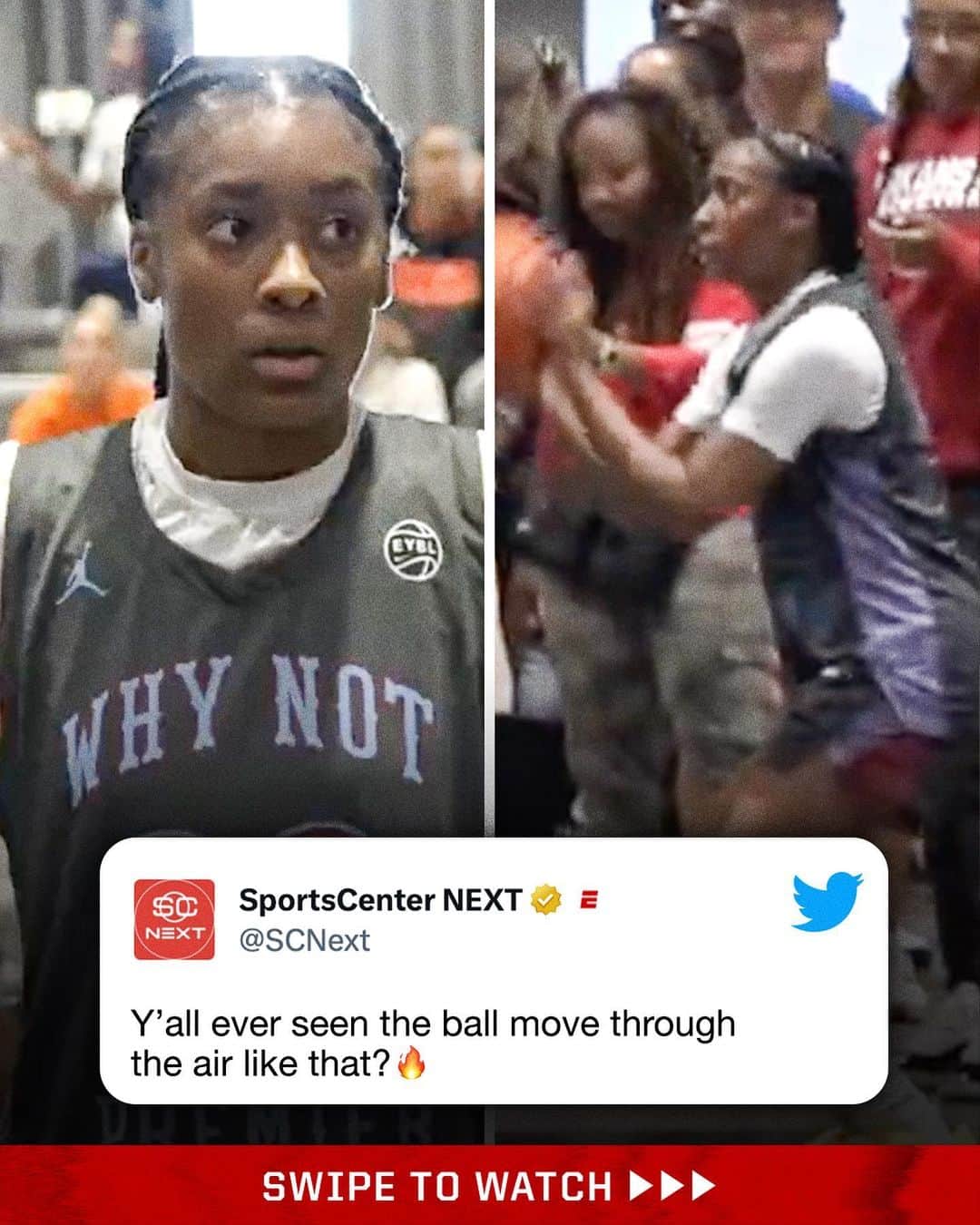 espnのインスタグラム：「The knuckleball jumper? 😳 Gilbert Arenas daughter Izela Arenas is on another level. @espnw (🎥 @courtsidefilms)」