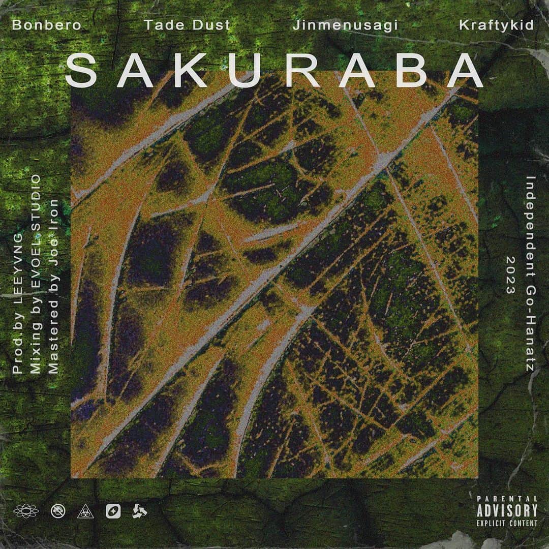 Jinmenusagiのインスタグラム：「SAKURABA Remix is out now📲🌏🌍🌎🛰️ Link in my bio🎊🔑💛  🗣️🎤🎶 @bonbero3_  @tadedust  @kraftykid_   Produced by @1eeyvng  Mixed by @ozzysame @evoelstudio  Mastered by @djjoeiron  Cover art by @kinoniniko   23.07.29 6pm~ Release Party at @juicebarrocket 🥤❤️」