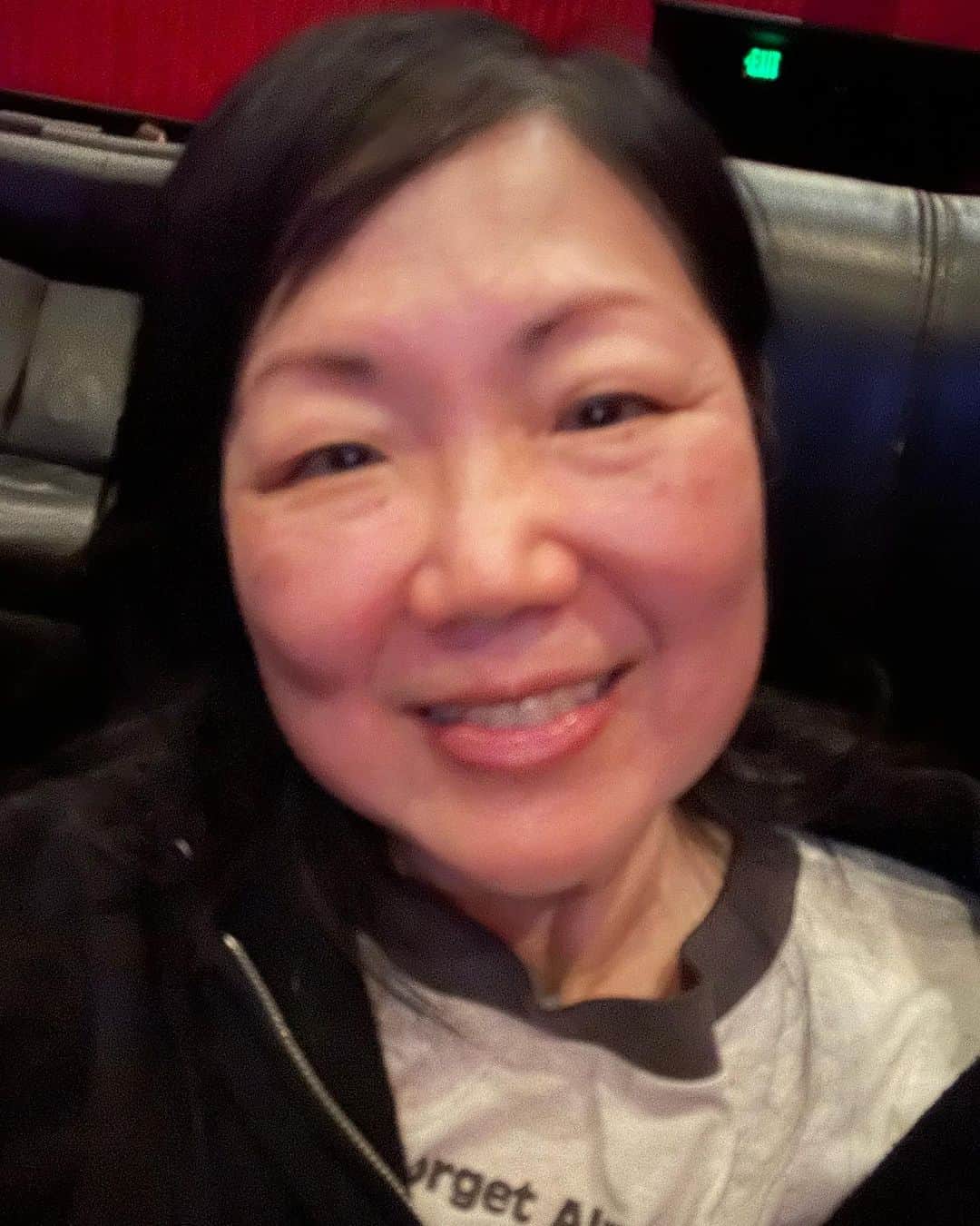マーガレット・チョーのインスタグラム：「First time at the movies since 2020!!! But I have to see @joyridemovie with my baby @shrrycola so excited!!!!!!」