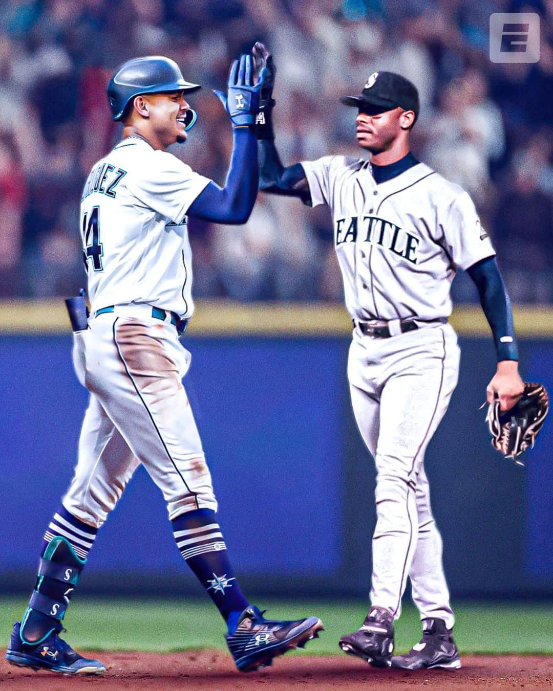 espnのインスタグラム：「Can Julio become the first Mariner to win the HR Derby since Ken Griffey Jr.? 🤔」