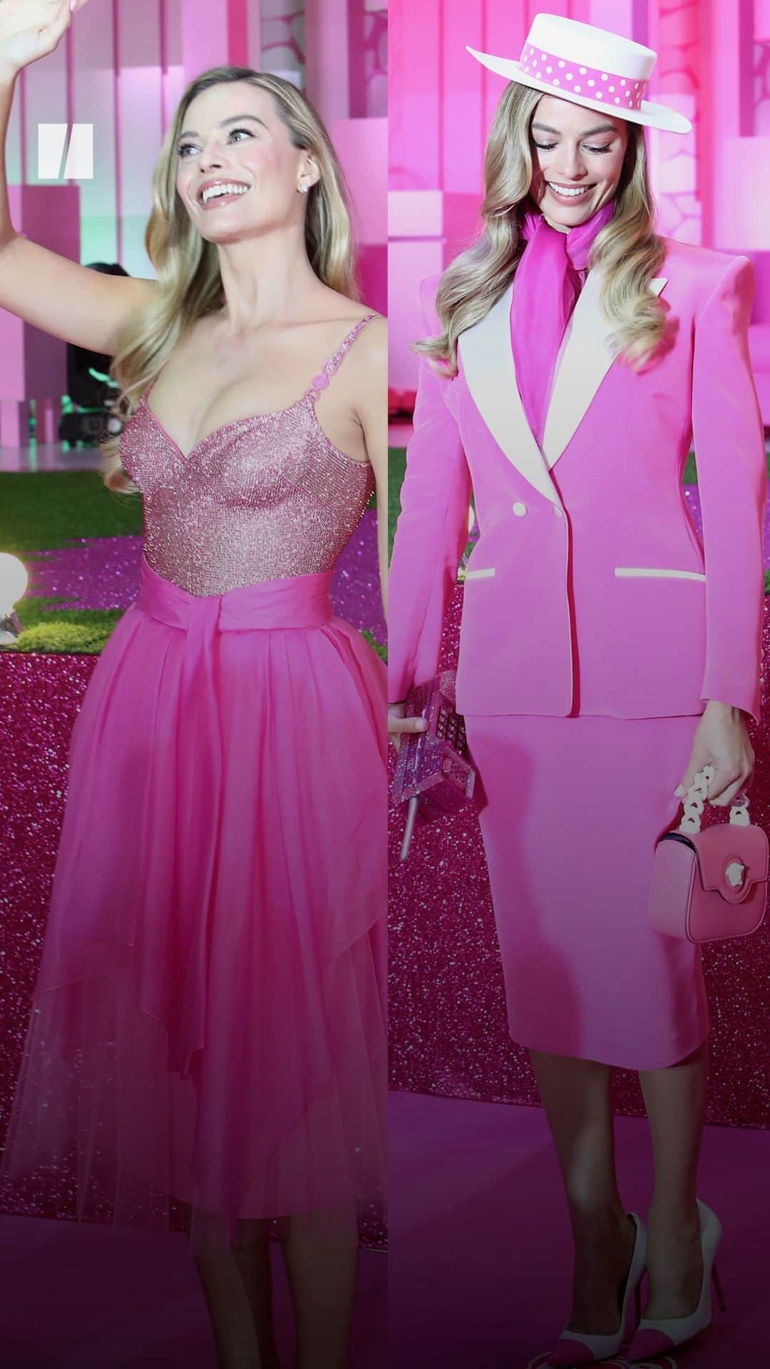 Huffington Postのインスタグラム：「The actor has been serving looks on the “Barbie” press tour that come straight from the iconic doll herself.」