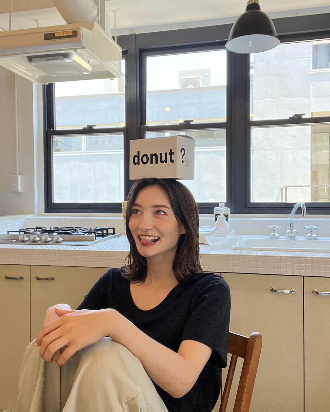 山神アリシアのインスタグラム：「I’M DONUT? 🍩🍩🍩  #imdonut #ドーナツ」