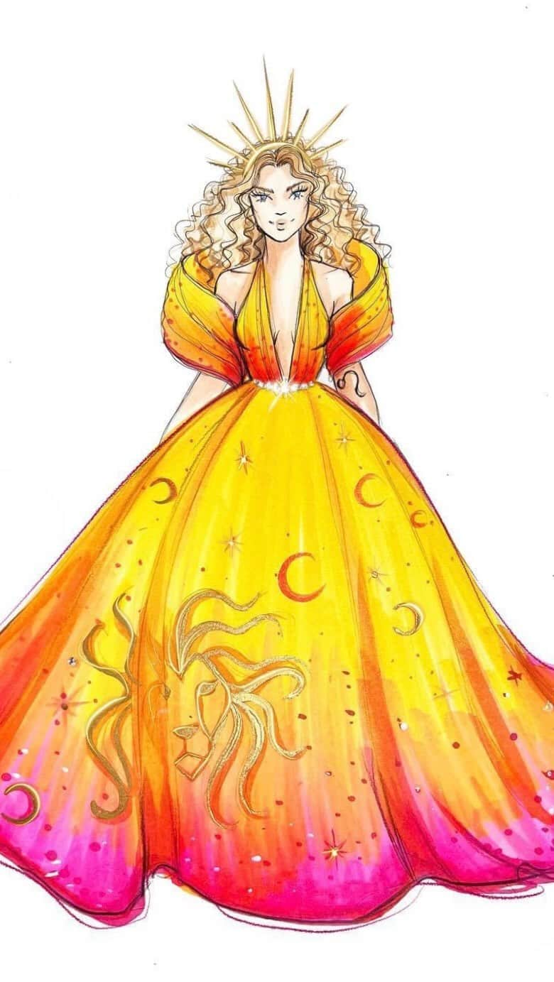 Holly Nicholsのインスタグラム：「Leo Season Loading 🥰♌️ #leo #leoseason #fashionillustration #asmr #copic #copicmarkers #zodiac #astrology」