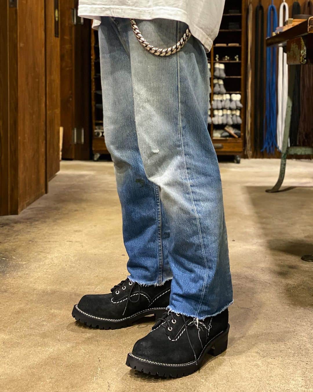 のインスタグラム：「My WESCO! "Jobmaster"  #westcoastshoecompany #wesco #wescoboots #mywesco #jobmaster #boots #since1918 #100YEARS #oregon #portland #scappoose #madeinUSA🇺🇸 #chromehearts #japan #osaka #wescojapan #tokyo #wescoebisu #wescosetagaya」