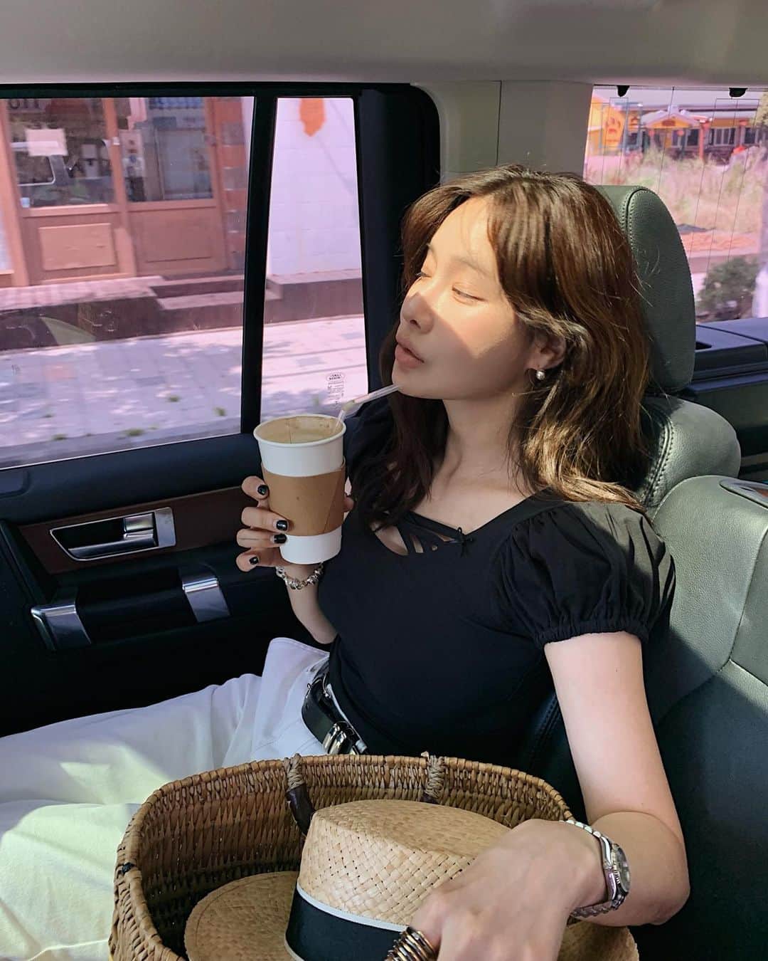 nanaのインスタグラム：「귀여운 퍼푸티🖤 팬츠는 바다에 들어간 뒤라 후질근하옵」