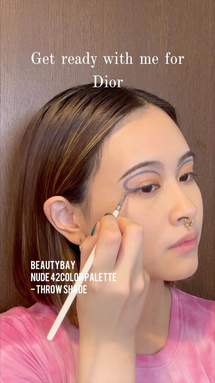 高橋ららのインスタグラム：「Get ready with me for @dior mens ss24 pfw 🩶✨ 🫶 @mrkimjones   Eyeliner @beautybaycom   #dior #pfw #LalasMakeup #eyemakeup #makeup」